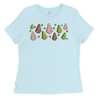 Baby Blue Christmas cakes Ladies Tee - Jasminsmagicworld