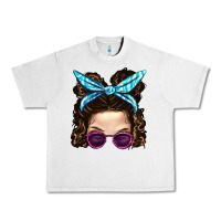 Lunar Rock Messy Bun Mom And Pink Leopard Sunglasses Urban Heavy Tee - BundleAndBundleShop