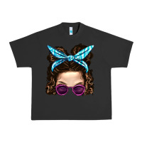 Pigment Black Messy Bun Mom And Pink Leopard Sunglasses Urban Heavy Tee - BundleAndBundleShop
