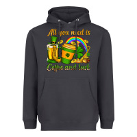 Smoke St. Patrick's All you need is coffee and luck Heavyweight Hoodie - OliviaCreatesArt