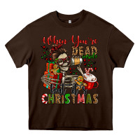 Chocolate Brown when you're dead inside but it's christmas Heavy Core Tee - Jasminsmagicworld