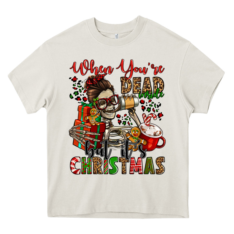 When You're Dead Inside But It's Christmas Heavy Core Tee by Jasminsmagicworld | Teevron