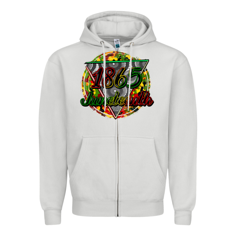 1865 Juneteenth Zipper Hoodie by CowGirlArtShop | Teevron