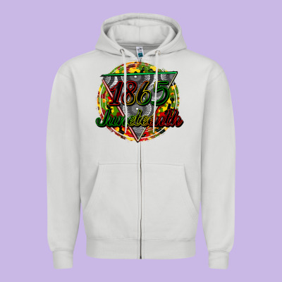 1865 Juneteenth Zipper Hoodie Designed By Cowgirlartshop