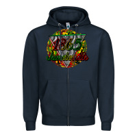 Navy 1865 juneteenth Zipper Hoodie - CowGirlArtShop