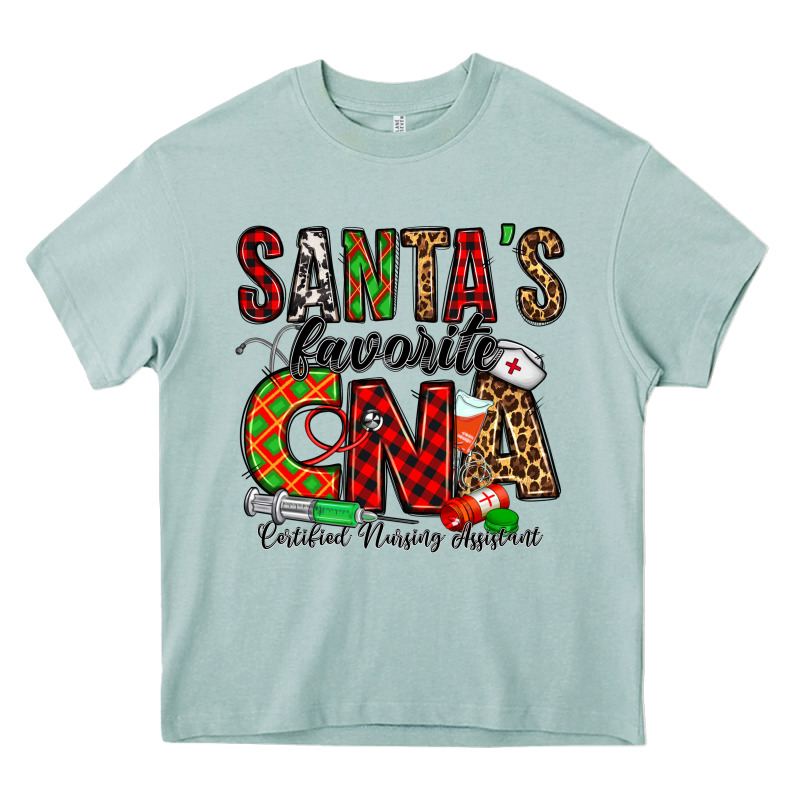 Santa’s Favorite Cna Heavy Core Tee by Jasminsmagicworld | Teevron