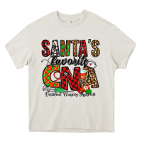 Cream santa’s favorite cna Heavy Core Tee - Jasminsmagicworld