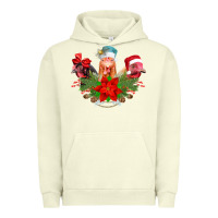Pigment Pistachio Chickens Christmas Urban Hoodie - CowhideDigitalArt