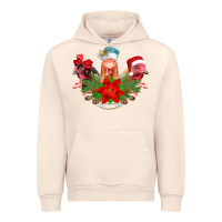 Sandshell Chickens Christmas Urban Hoodie - CowhideDigitalArt