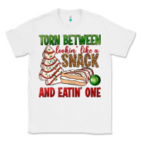 White torn between lookin' like a snack and eatin' one bbs Classic Tee - BundleAndBundleShop