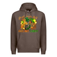 Coffee St. Patrick's Dead inside but feeling lucky Premium Hoodie - HowdyJamesFarm