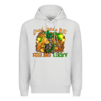 Dove Grey St. Patrick's Dead inside but feeling lucky Premium Hoodie - HowdyJamesFarm