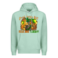 Seafoam St. Patrick's Dead inside but feeling lucky Premium Hoodie - HowdyJamesFarm