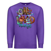Purple One Loved Nurse Premium Sweatshirt - FaDigitalArtStudio