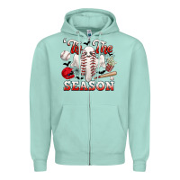 Seafoam tis the season baseball halloween Zipper Hoodie - CowGirlArtShop