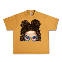 Peanut Butter Messy Bun Mom And Glitter Glasses Urban Heavy Tee - BundleAndBundleShop