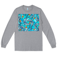 Heather Grey humpback whale mousepad Long Sleeve Tee - BarkalooDesign