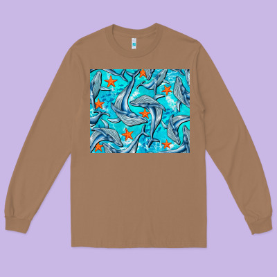 Humpback Whale Mousepad Long Sleeve Tee Designed By Barkaloodesign
