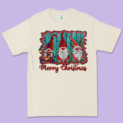Merry Christmas Gnomes Premium Tee Designed By Barkaloodesign