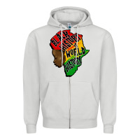 Dove Grey black history is world history Zipper Hoodie - CowGirlArtShop