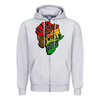 Heather Grey black history is world history Zipper Hoodie - CowGirlArtShop