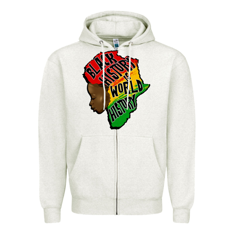 Black History Is World History Zipper Hoodie by CowGirlArtShop | Teevron