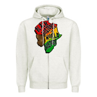 Oatmeal Heather black history is world history Zipper Hoodie - CowGirlArtShop
