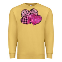 Antique Gold breast cancer hearts Premium Sweatshirt - FaDigitalArtStudio