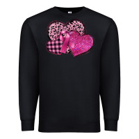 Black breast cancer hearts Premium Sweatshirt - FaDigitalArtStudio