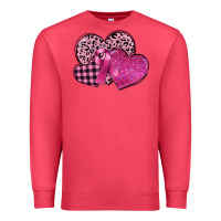 Cardinal breast cancer hearts Premium Sweatshirt - FaDigitalArtStudio