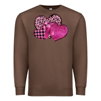 Chestnut breast cancer hearts Premium Sweatshirt - FaDigitalArtStudio