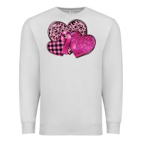 Dove Grey breast cancer hearts Premium Sweatshirt - FaDigitalArtStudio
