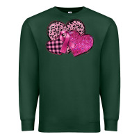 Sports Green breast cancer hearts Premium Sweatshirt - FaDigitalArtStudio