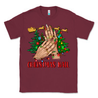 Burgundy christmas nail bbs Classic Tee - BundleAndBundleShop