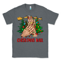 Charcoal Heather christmas nail bbs Classic Tee - BundleAndBundleShop