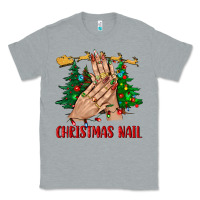 Heather Grey christmas nail bbs Classic Tee - BundleAndBundleShop