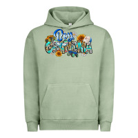 Pigment Oil Green boy grandma Urban Hoodie - CowhideDigitalArt