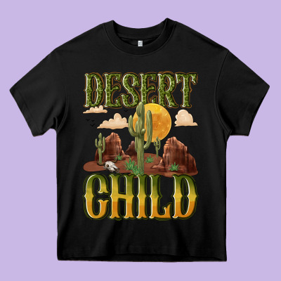 Desert Child Cactus Heavy Core Tee Designed By Nancycooperartshop