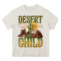 Cream desert child cactus Heavy Core Tee - NancyCooperArtShop