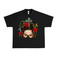 Black Messy Bun Mom Faith And Rose Urban Heavy Tee - BundleAndBundleShop