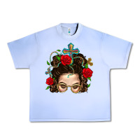 Grape Ice Messy Bun Mom Faith And Rose Urban Heavy Tee - BundleAndBundleShop