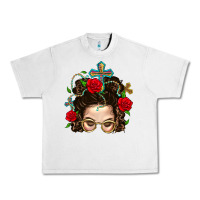 Lunar Rock Messy Bun Mom Faith And Rose Urban Heavy Tee - BundleAndBundleShop