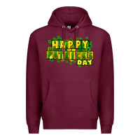 Burgundy Happy St. Patrick's Day Premium Hoodie - HowdyJamesFarm