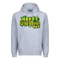 Heather Grey Happy St. Patrick's Day Premium Hoodie - HowdyJamesFarm
