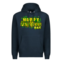 Navy Happy St. Patrick's Day Premium Hoodie - HowdyJamesFarm