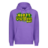 Purple Happy St. Patrick's Day Premium Hoodie - HowdyJamesFarm
