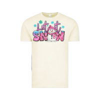 Vintage Arctic let it snow pink christmas snowman Vintage Tee - MaliasSmallBusiness