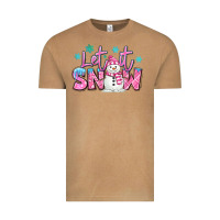 Vintage Camel let it snow pink christmas snowman Vintage Tee - MaliasSmallBusiness