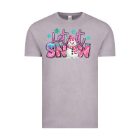 Vintage Zinc let it snow pink christmas snowman Vintage Tee - MaliasSmallBusiness