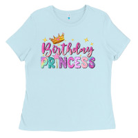 Baby Blue birthday princess Ladies Tee - NancyCooperArtShop